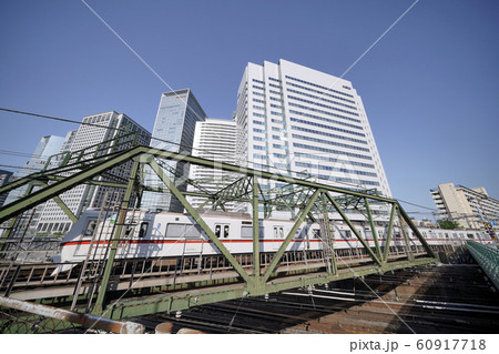 日本の東京都市景観　品川の超高層ビル群などを望む 60917718