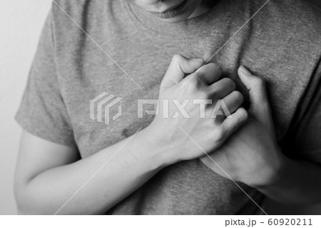 Women with pain at the heart. Women with pain at the heart. 60920211