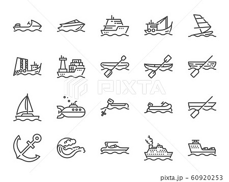 Water Transport icon set.  60920253
