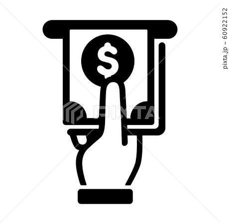 Atm 出入金 貯金 銀行 アイコン Usドル のイラスト素材