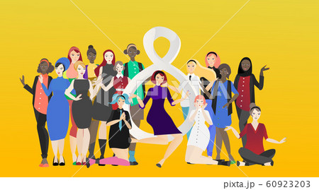 Portrait of modern society female, 8 march 60923203