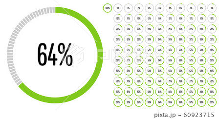 Set of circle percentage diagrams from 0 to 100 60923715