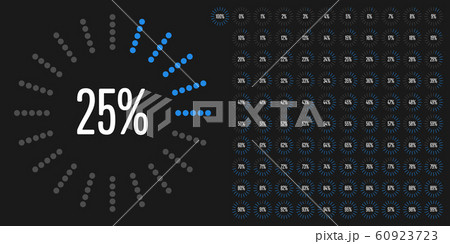 Set of circle percentage diagrams from 0 to 100 Set of circle percentage diagrams from 0 to 100 60923723