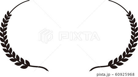 ローレル 幅広 横長 表彰式 フレーム 順位 イラストのイラスト素材