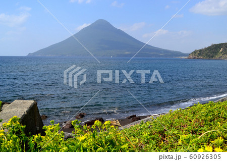 鹿児島　開聞岳の見える観光スポット　長崎鼻 60926305