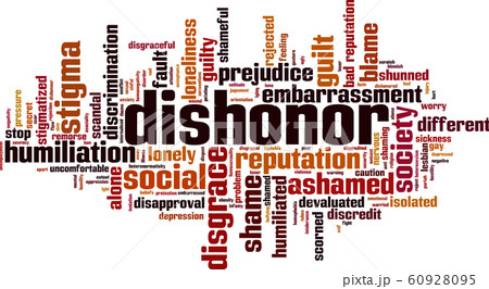Dishonor word cloud 60928095