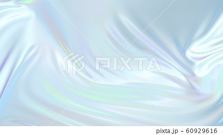 3D render beautiful folds of white silk in full screen, like a beautiful clean fabric background. Simple soft background with smooth folds like waves on a liquid surface. Nacre 86 60929616