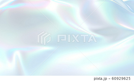 3D render beautiful folds of white silk in full screen, like a beautiful clean fabric background. Simple soft background with smooth folds like waves on a liquid surface. Nacre 61 60929625