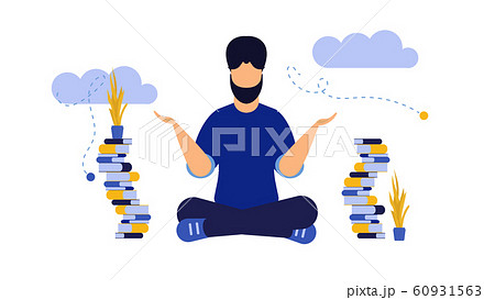 Time to health vector mind work meditation body 60931563