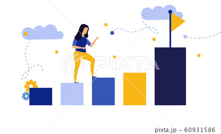 Marketing achievement leader business woman. Marketing achievement leader business woman. 60931586