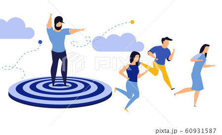Goal employee man and woman business action 60931587