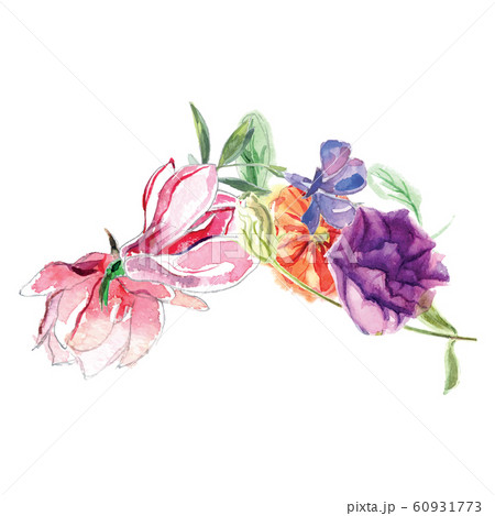 Watercolor bouquet from different flowers Watercolor bouquet from different flowers 60931773