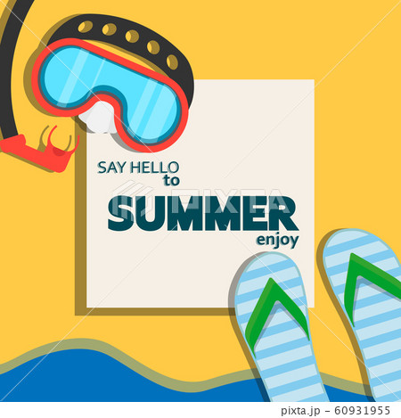 Vacation summer beach illustration holiday vector 60931955