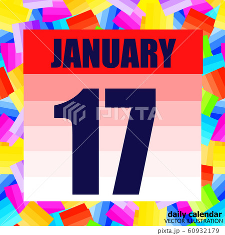 January 17 icon. For planning important day. Banner for holidays and special days. 60932179