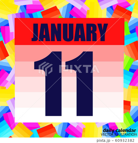 January 11 icon. For planning important day. Banner for holidays and special days. Vector. January 11 icon. For planning important day. Banner for holidays and special days. Vector. 60932382