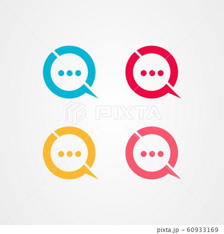 Chat icon, media social symbol vector template 60933169