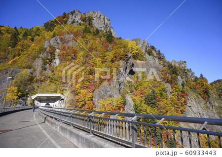 北海道 定山渓 豊平峡ダムの紅葉 60933443