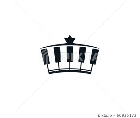 Royal concept piano keyboard icon with crown Royal concept piano keyboard icon with crown 60935173