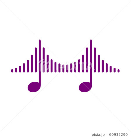 Striped bridge and music notes icon 60935290