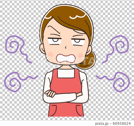 Housewife female apron illustration material 60938024