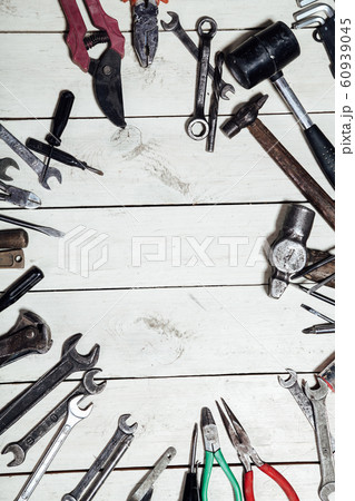 construction tools for repair hammers screwdriver on the boards construction tools for repair hammers screwdriver on the boards 60939045