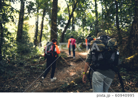 Trekking in the backpacker region in Asia, the air Trekking in the backpacker region in Asia, the air 60940995