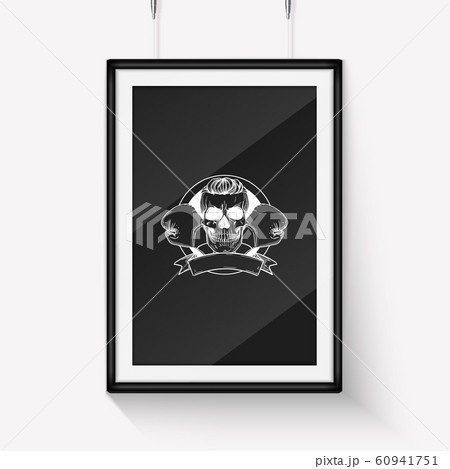 Hand drawn skull with boxing gloves 60941751