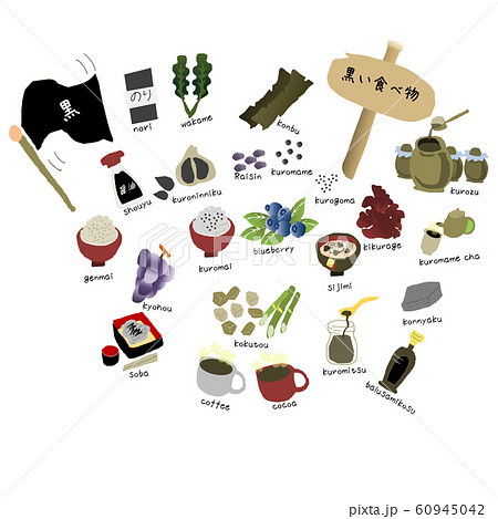 五行陰陽 黒い食材セット ⑤ ローマ字Ver. 五行陰陽 黒い食材セット ⑤ ローマ字Ver. 60945042