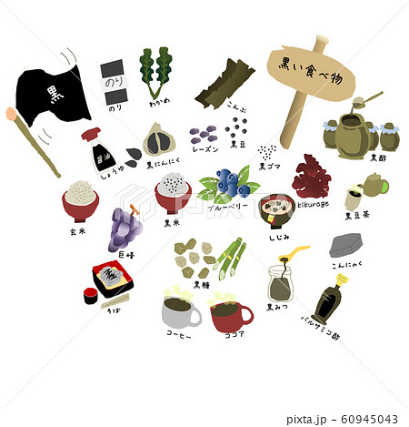 五行陰陽 黒い食材セット ⑥ 文字入りVer. 五行陰陽 黒い食材セット ⑥ 文字入りVer. 60945043