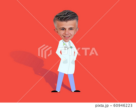 Caricature doctor man. Cartoon style body with 60946223