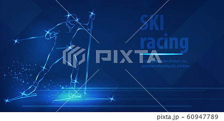 Skiing speed race skating sport Ice skiing race Skiing speed race skating sport Ice skiing race 60947789