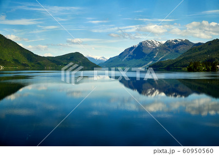 travelling norwegian fjord nature by cruise ship 60950560