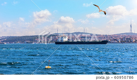 The Sea of Marmara, Bosporus straight in Istanbul, 60950786