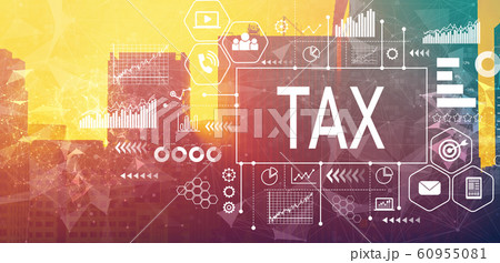Tax theme with downtown San Francisco Tax theme with downtown San Francisco 60955081