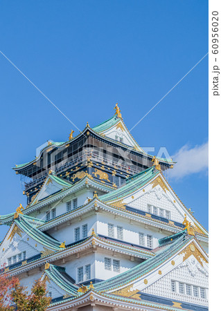秋晴れの大阪城天守閣 秋晴れの大阪城天守閣 60956020