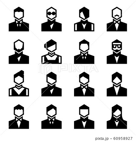 Ordinary People Icon Set 48 X 48 Pixels のイラスト素材