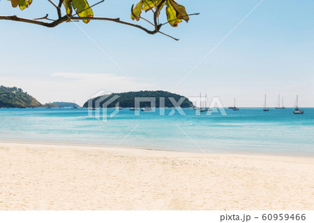 View on Nai Harn bay beach beach at Rawai area on Phuket island Thailand 60959466