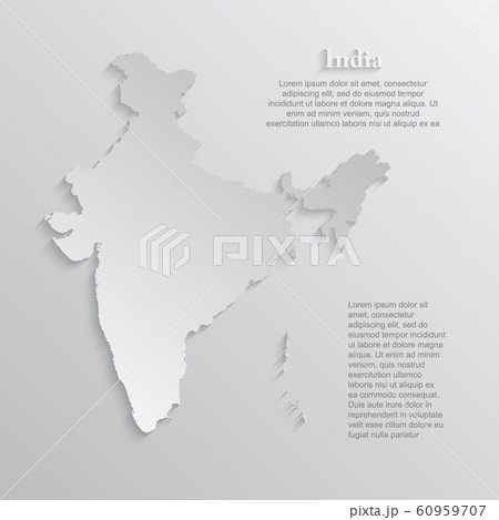 India asia country map background vector templateのイラスト素材 [60959707] - PIXTA
