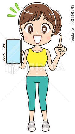 ダイエット 健康 女性 インストラクター イラスト素材のイラスト素材