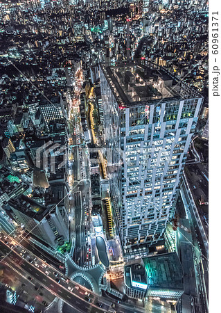 渋谷スカイからの眺め 渋谷ストリーム方向の写真素材