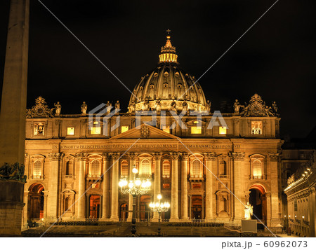 バチカン・サンピエトロ大聖堂 夜景 / St. Peter's Basilica, Vatican 60962073