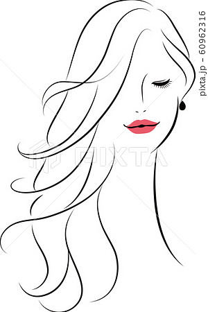 美しい髪 女性 美容のイラスト素材