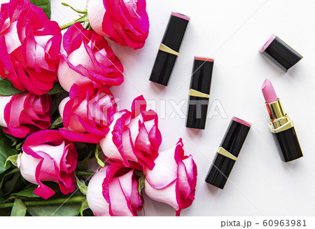 Lipsticks and red roses 60963981