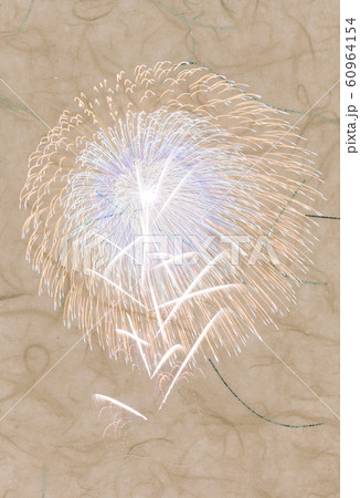【花火】和紙に印刷された花火のイメージ 60964154