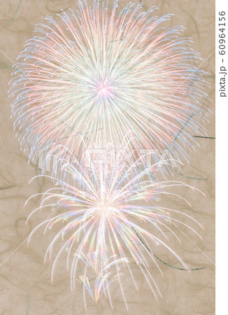 【花火】和紙に印刷された花火のイメージ 60964156