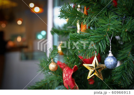 christmas star ornament hanging decoration on fir tree christmas star ornament hanging decoration on fir tree 60966913