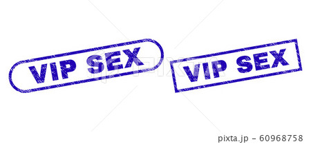 VIP SEX Blue Rectangle Stamp with Distress Texture VIP SEX Blue Rectangle Stamp with Distress Texture 60968758