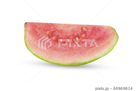 Pink guava isolated on white background 60969614