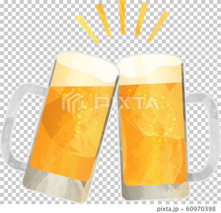 乾杯 生ビール ビール ジョッキ ベクター イラスト ドリンク お酒 アルコールのイラスト素材