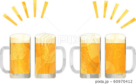 生ビール ビール 切り絵風 ジョッキ ベクター イラスト ドリンク お酒 アルコールのイラスト素材